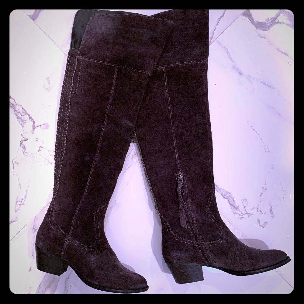 NWOT Dolce Vita Anthracite Suede Knee High Boots